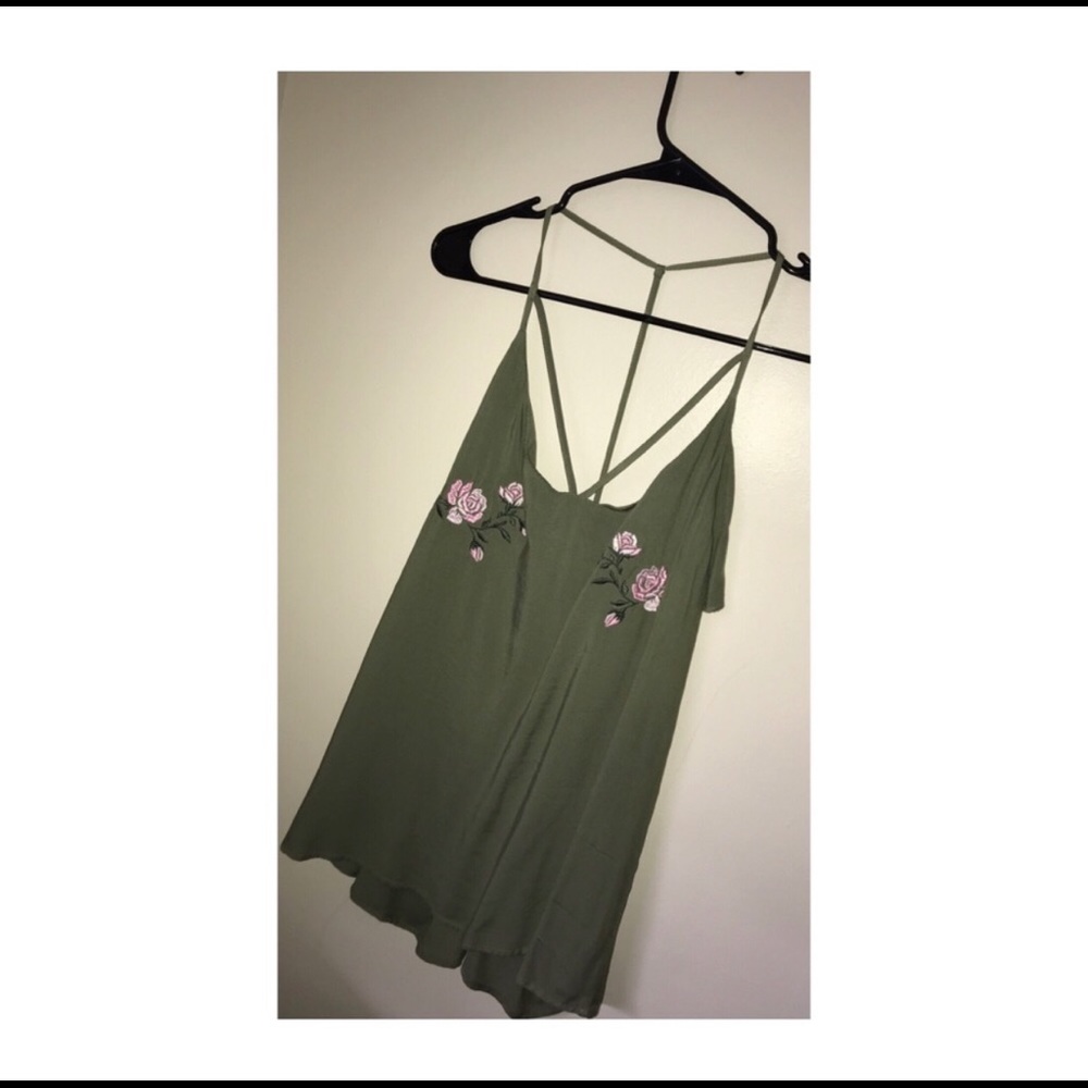 green tank top